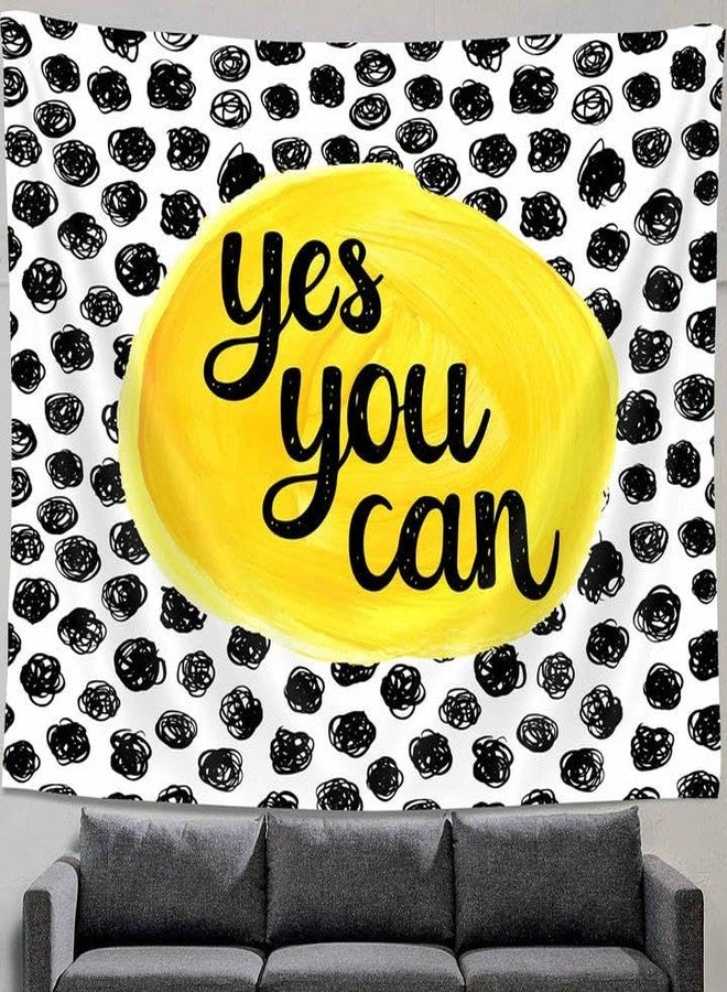 Uokiuki Inspirational Motivational Quote Tapestry, Educational Tapestry for Kids Teen Student, Yes You Can Tapestry Wall Hanging for Classroom Bedroom Living Room College Dorm 48 X 48 Inch - Image 5